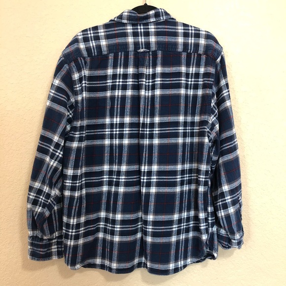 Jachs 2X Blue Plaid Flannel Button Down Shirt - Picture 2 of 5